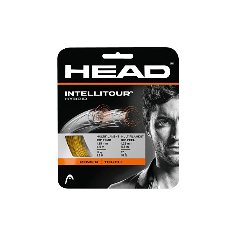 HEAD Unisex's Set Intellitour 03/04 Racquet String-Multi-Colour/NT, Size 16