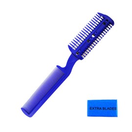(4 Pack) Unisex Razor Comb Home Hair Cut Scissor with 6 Bonus Replacement Razors