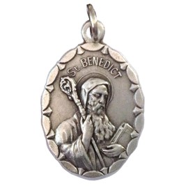 SAINT BENEDICT FROM NORCIA OVAL SHAPE MEDAL - THE PATRON SAINTS MEDALS - 100% MADE IN ITALY