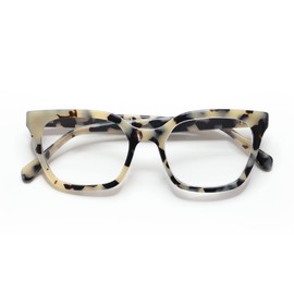 eyebobs - Overlook | Premium Women's Reading Glasses | Cat-Eye Frames for Average Faces, Vanilla Chop, 1.00