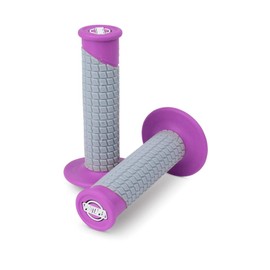 ProTaper Neon Purple/Grey Clamp-On Pillow Top Grips Pair for Most 2-Stroke and 4-Stroke Motocross Models 021675