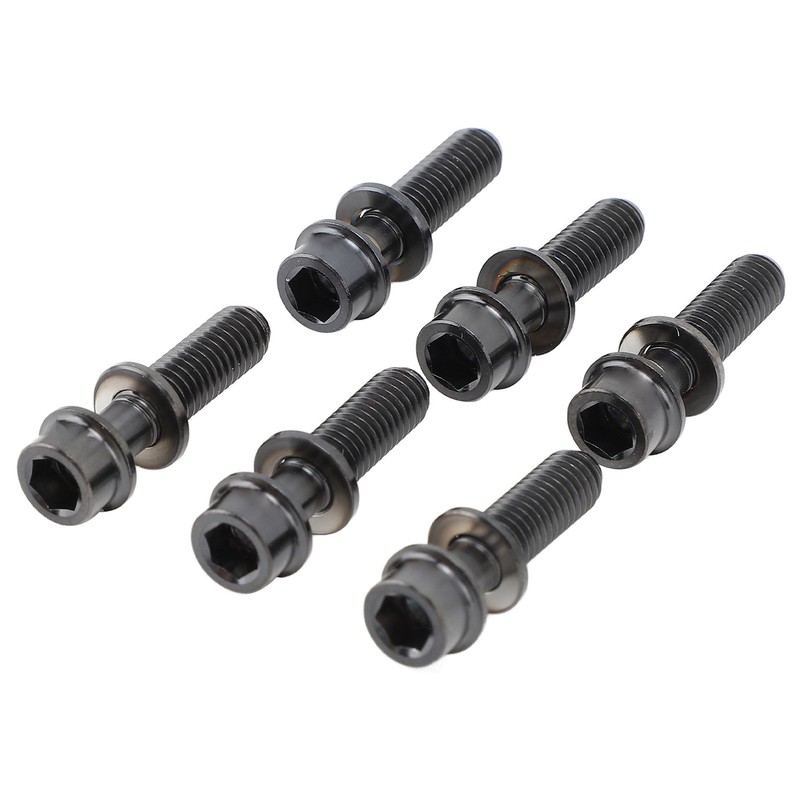 6PCS Bike Stem Bolts Titanium Alloy M5x20mm Bike Handlebar Stem