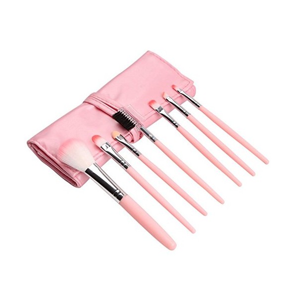 7PCS Premium Makeup Brush Set Foundation EyeShadow Powder Makeup Brush Tools (Pink)