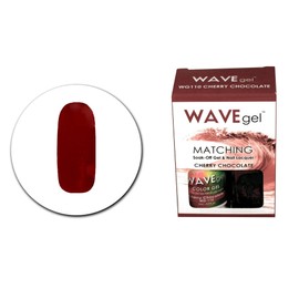 WAVEGEL Soak-0ff Gel & Nail Lacquer Matching Duo Set - Cherry Chocolate - WG110-110 I 0.5 Oz