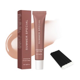 Summer Butter Lip Balm Lip Gloss Mit 50 Lippenpinseln – Pflegender Lippenbalsam Für Sofortige Feuchtigkeit & Hydration – Vegan, Beruhigende Lippenpflege Für Trockene & Rissige Lippen - #3Iced Coffee