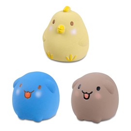 SCHITEC Dog Toys Squeaky, Interactive Animal Puppy Toy Pack, Cute Latex Rubber Squeak Pet Balls for Puppies Mini Small Breed Dogs