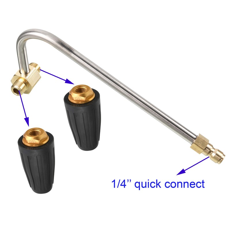 Tool Daily Gutter Cleaner Attachment for Pressure Washer, 2 Rotating