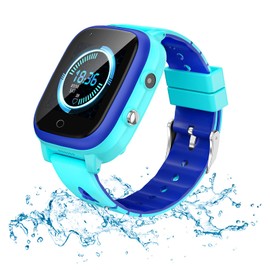 4G Kids Smartwatch GPS Tracker Kids Smart Watches Phone for Girls Boys Birthday Bluetoot Video Call Digital Camera Waterproof LBS WIFI Locator (Blue)