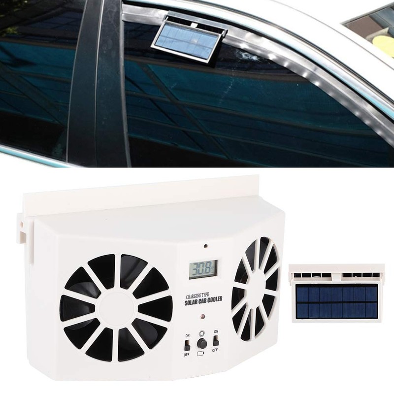 Acouto Ventilador Solar para Auto, Ventilador Solar Universal para Ventana