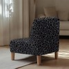 Talayituse Black Leopard Print Accent Chair Cover Slipcover, Armless Stretch