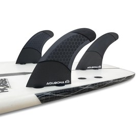AQUBONA Surfboard Fins Single Dual Tab FinG3/G5/G6 Half Carbon+Honeycomb Surfboard fin Tri Fin Thruster Set (F1-Half carbonG7-Comb)