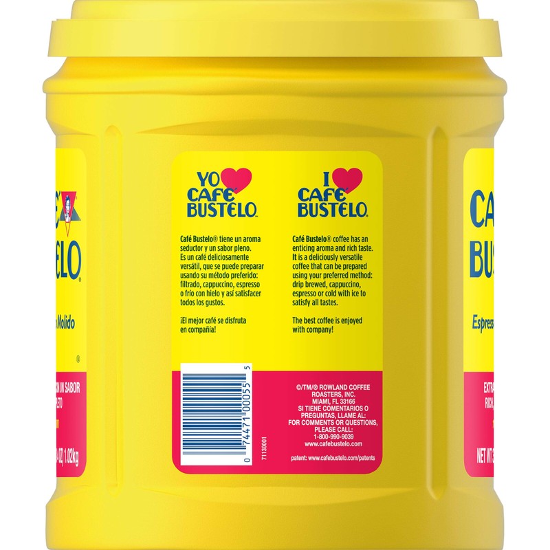 Café Bustelo Espresso Extra Fine Dark Roast Ground Coffee, 36