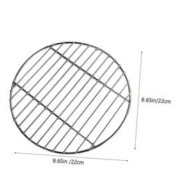 Totority Stainless Steel Round BBQ Grill Mesh Durable Non Stick Barbecue Net for Outdoor Cooking Compatible with Gas and Electric Grills for Camping and Picnics