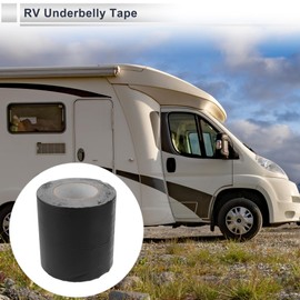 RATCHROLL 1 Roll Universal Underbelly Tape Waterproof 49.21ftx5.91" Flex Belly Tape for RV Mobile Home, Camper Travel Trailer, Tear Repair Patch Black