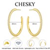 CHESKY Large 40mm Hoop Earrings for Women - Dainty 14k