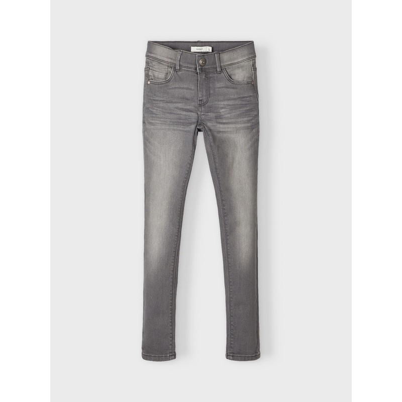 NAME IT Girl Jeans Skinny Fit Stretch, Light Grey Denim