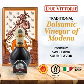 Due Vittorie Traditional 12 Year Aged Balsamic Vinegar of Modena DOP - Aceto Balsamico di Modena Tradizionale Affinato - Best Score From The Consortium - 3.38 fl oz (100ml) - Pack of 1