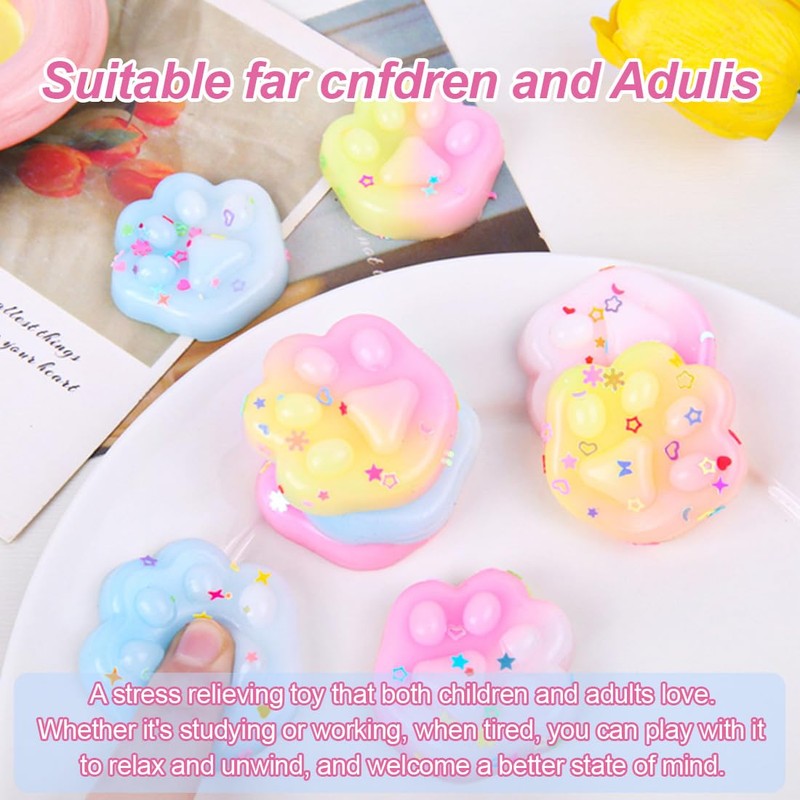 CATOR Pack of 10 Mini Taba Squishy Cat, Mini Squishy