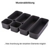 1x Drawer Organiser Set, Storage Box, One-Piece, Adjustable, Anthracite