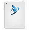 2 x 10cm Surfer Wave Vinyl Sticker Laptop Campervan Car