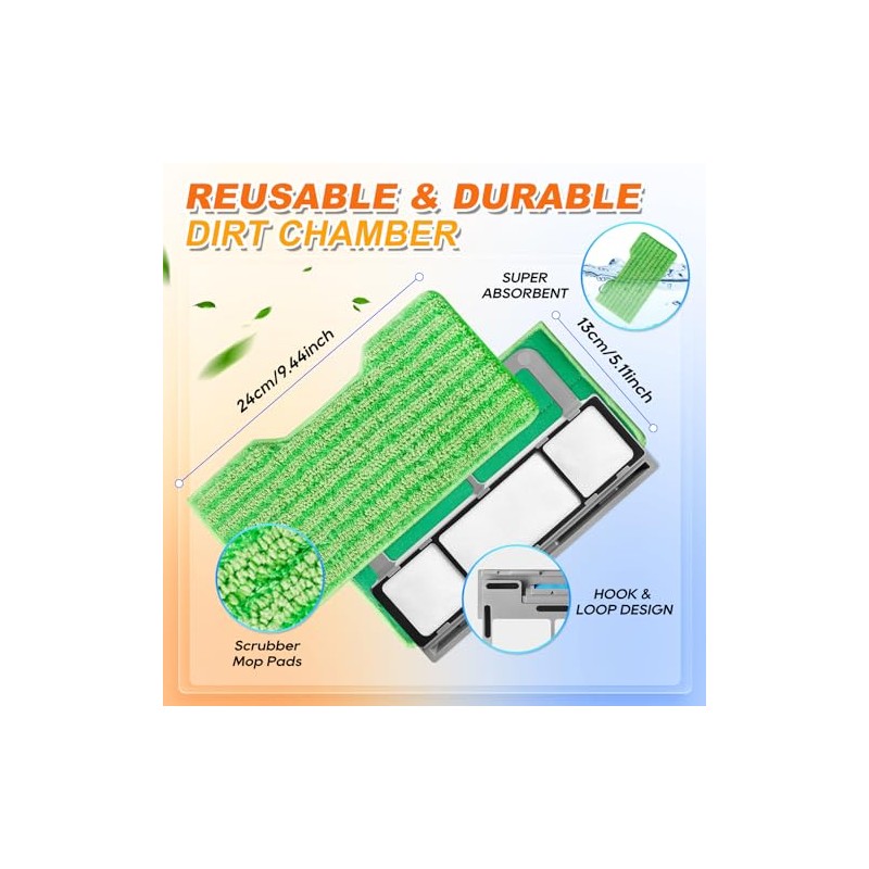 Reusable Replacement Pads Compatible with Shark Vac Pad VM252 VM251