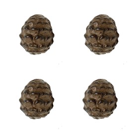 BestGiftEver Brown Rustic Cast Iron Pine Cone Cabinet Knob Pull (Set of 4)