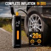 NEVERLAND Cordless Tire Inflator Portable Air Compressor 150 PSI Smart