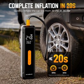 NEVERLAND Cordless Tire Inflator Portable Air Compressor 150 PSI Smart Air Pump 20000mAh
