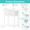 KAI-ROAD White Nightstands Set of 2, Small Night Stand Set