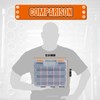 Jack Boss Tool Box with Transparent Lid, Double Side 34-Compartments