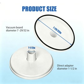 SP1106 Pool Skimmer Vacuum Plate Compatible with Hayward Swimming Pools Skimmers SP1082, 1084, 1085, 1075; Pool Vacuum Skimmer Adapter Cover for Skim Vac Plate（White）