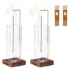 Ceremony Incense Holder，2 Pack Wood Incense Holder for Sticks with