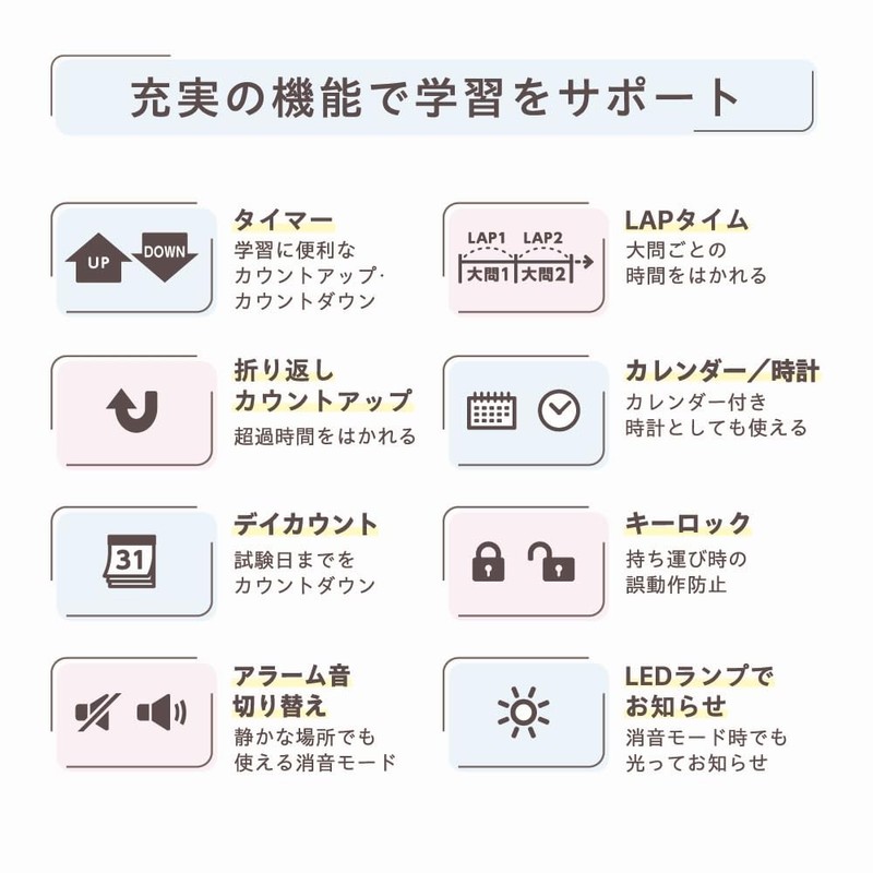 King Jim LLT10-LB Learning Timer "Lup" Light Blue