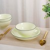 8 Piece Porcelain Dinnerware Set, Premium Plates and Bowls Sets,Modern