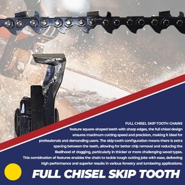Proven Part (3) 24" Full Skip Chain For 24In Bar 3/8" Pitch .050 Gauge 81DL Fits Echo CS-600P (1) Qt Oil (6) Files