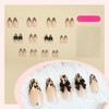 24 Pcs Reusable Almond Press on Nails Medium Fake Nails