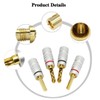 Cangfort 6 PCS Banana Plugs, 24k Gold Plated Banana Plugs