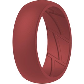 ThunderFit Silicone Wedding Rings for Men, Breathable Edition Rubber Engagement Bands Airflow Inner Grooves 8.5mm Wide 2.5mm Thick - 1/2/3/4/5/6/7 Variety Multipack (Pack ZB, Size 10.5-11 (20.6mm))