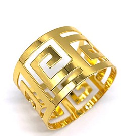 N/W Gold Napkin Rings Set of 12, Metal Hollow Out Exquisite Napkin Holder Ring Holiday Party Serviette Buckle Holders, Household Gold Napkins Rings for Daily Wedding Parties Thanksgiving Christmas