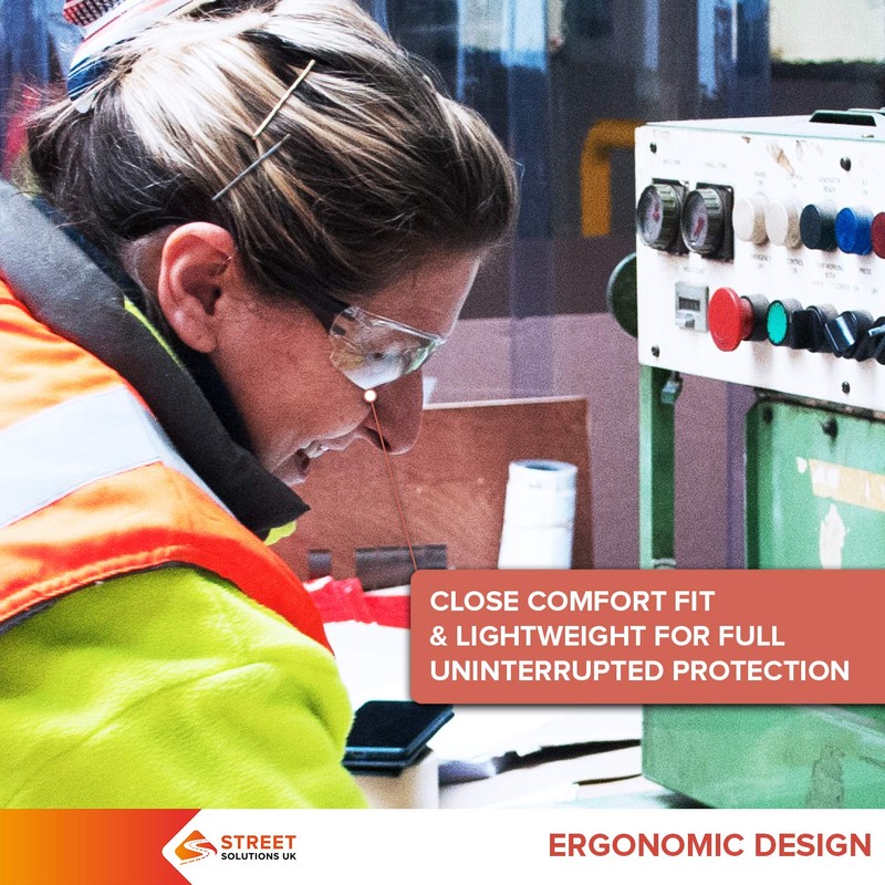 Clear Protective Safety Glasses - Anti Fog Eye Protection -