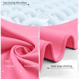 RINGSUN Gym Towel for Women, Microfiber Quick-Dry Towel (40x80cm), Lightweight Soft and Ultra-Absorbent, Perfect for Yoga Running and Outdoor Activities (Rose Red)