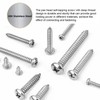 200PCS Self-Tapping Screws,304 Stainless Steel Round Head Tapping Screws,Full Threaded