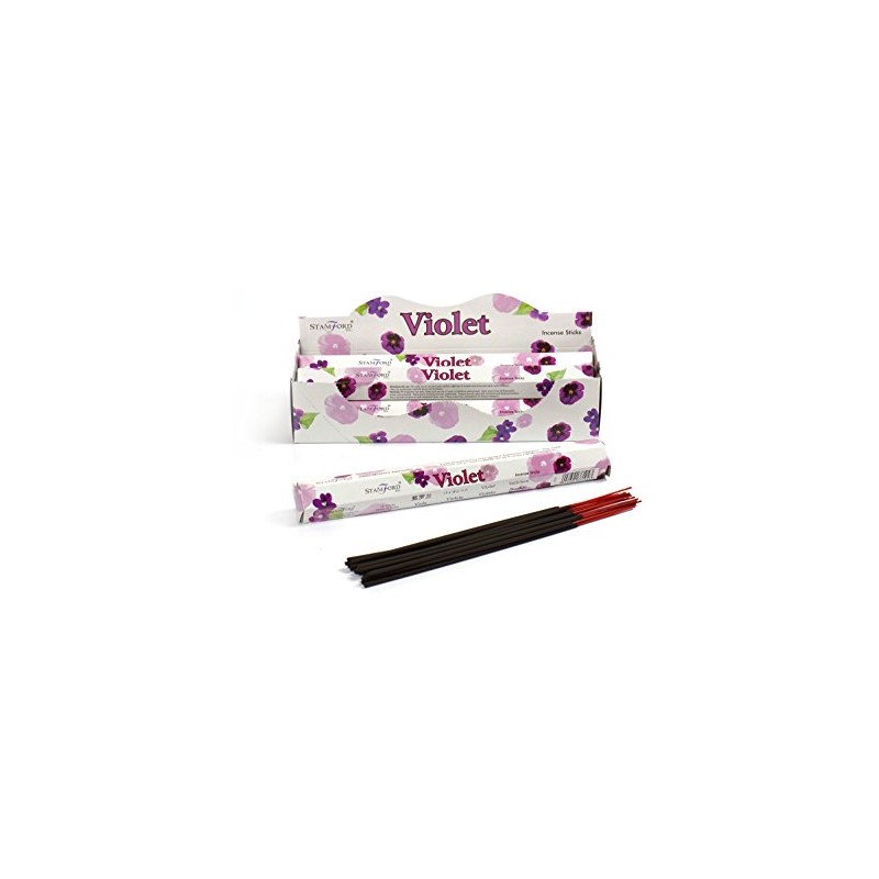 STAMFORD INC. 37104 Violet Incense Sticks, 20 Sticks x 6