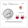Oval & Round Cut Simulated Ruby & White Cubic Zirconia