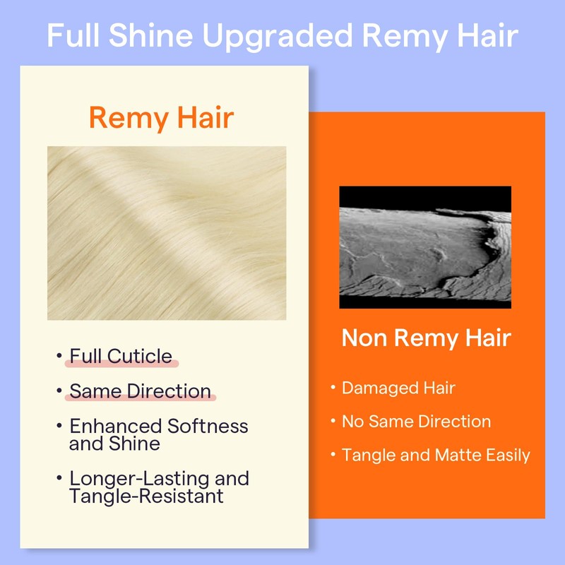 Full Shine Hair Extensions for Women Real Human Hair Color