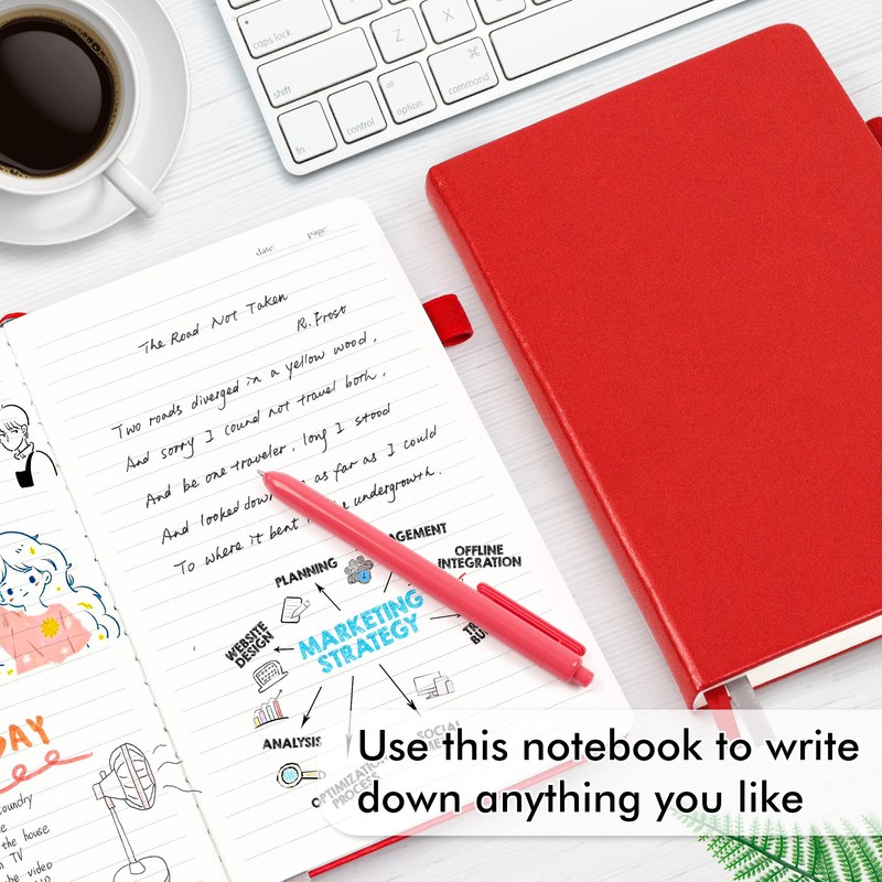 feela 3 Pack Notebooks Journals Bulk with 3 Black Pens,
