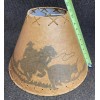 Unbranded Rustic Oiled Kraft Lamp Shade with Cowboy Design -