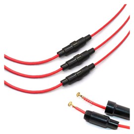 KOLACEN Automotive Car Inline Screw Type 5x20mm AGC Fuse Holder 18 Awg Wire (Pcak of 10)