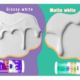 White Touch Up Paint Kit, 2x3.5oz High Gloss and Matte White Touch Up Paint Pen, Multi-Surface Repair Paint for Scratches, Chips on Wall, Door, Cabinets,Furniture, Wood and Ceramic, Quick-Dry