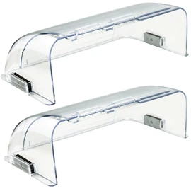 Binazon Heating & Air Vent Deflector for Vents, Sidewall, Ceiling, Floor Registers - Adjust Between 9"-14", Magnetic Vent Covers for Air Conditioning, Heat, AC, Floor, Under Furniture (2 Pack Clear)
